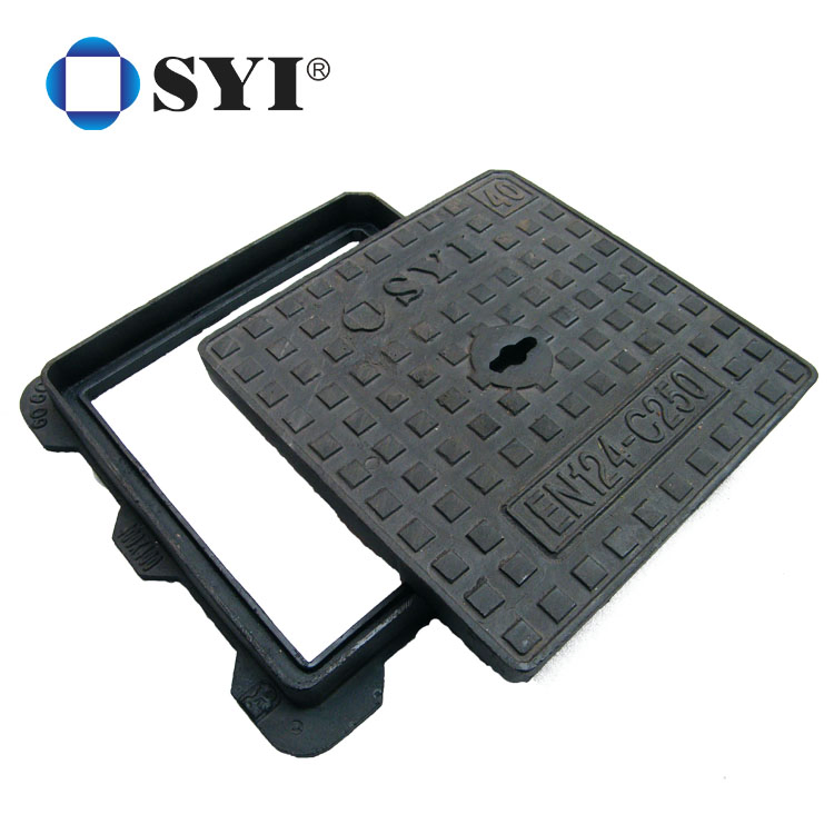Factory Price Epoxy Coating Round Square Ductile Iron Round Recessed Frame and Manhole Cover