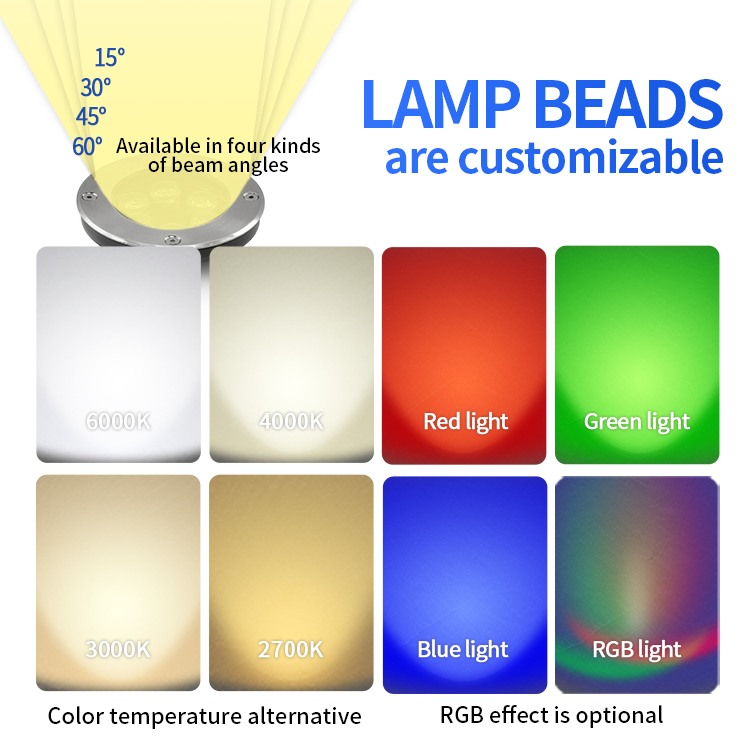 Recessed Buried Floor Lamp LED Ground Lights Garden Landscape Underground Light