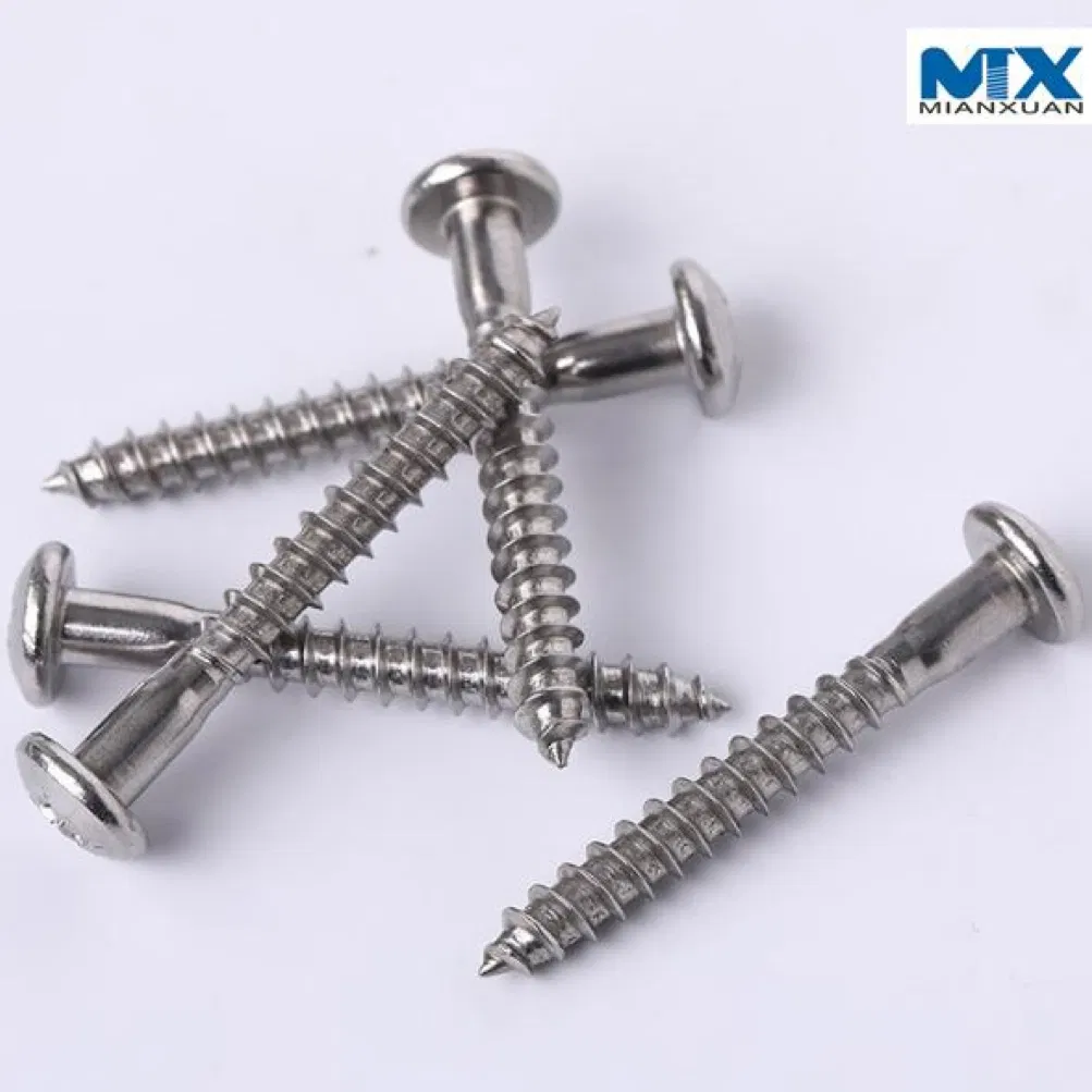 Cross Recessed Round Head Wood Screws Stainless Steel Self Drilling Decking Screws