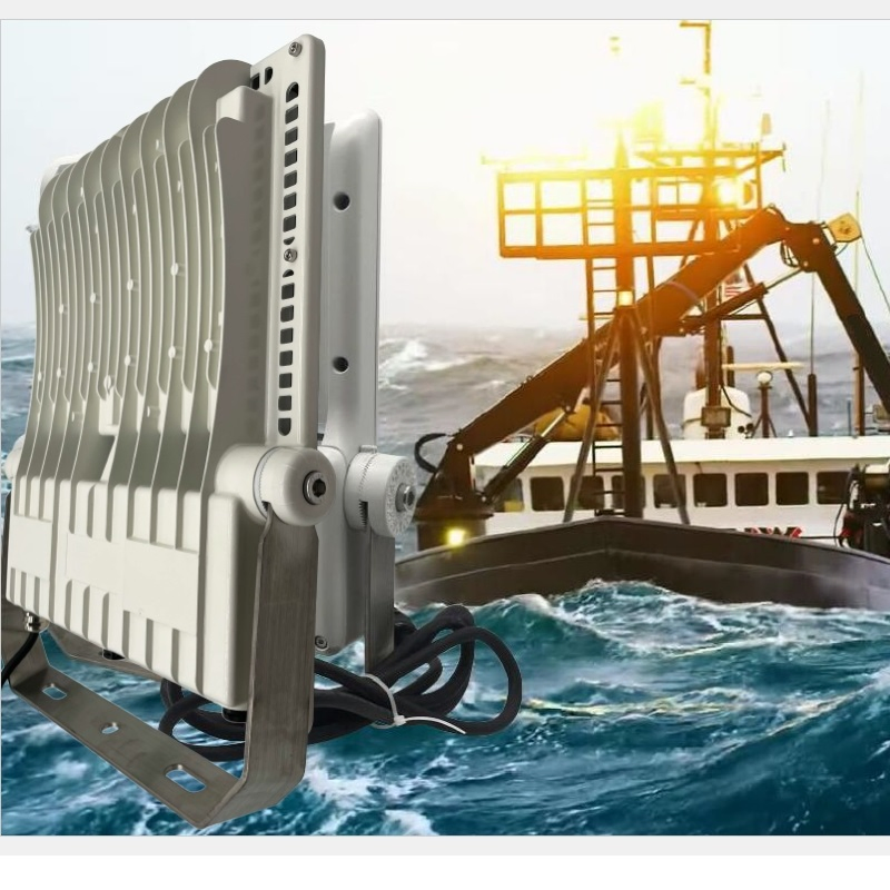 Marine Grade LED Floodlight 50-1200W, Anti-Corrosion Stainless Steel, IP67/IP68, 24-36VDC or 100-277VAC, Suitable for Ship, Port, Offshore Platform, CE Approved