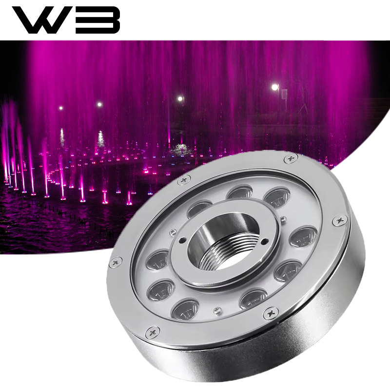 24W IP68 LED Underwater Light High Power Fountain Light RGBW Square Garden Parking Lot