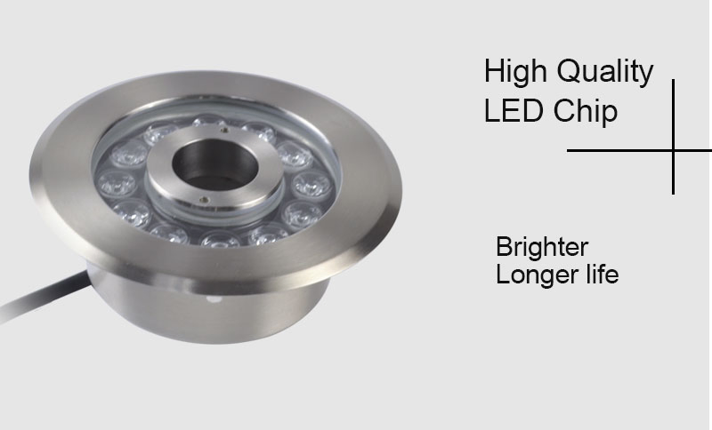 Hotook Outdoor LED Fountain Ring Light 6W 9W 12W DMX Control Stainless Steel IP68 Submersible RGB Fountain Lights