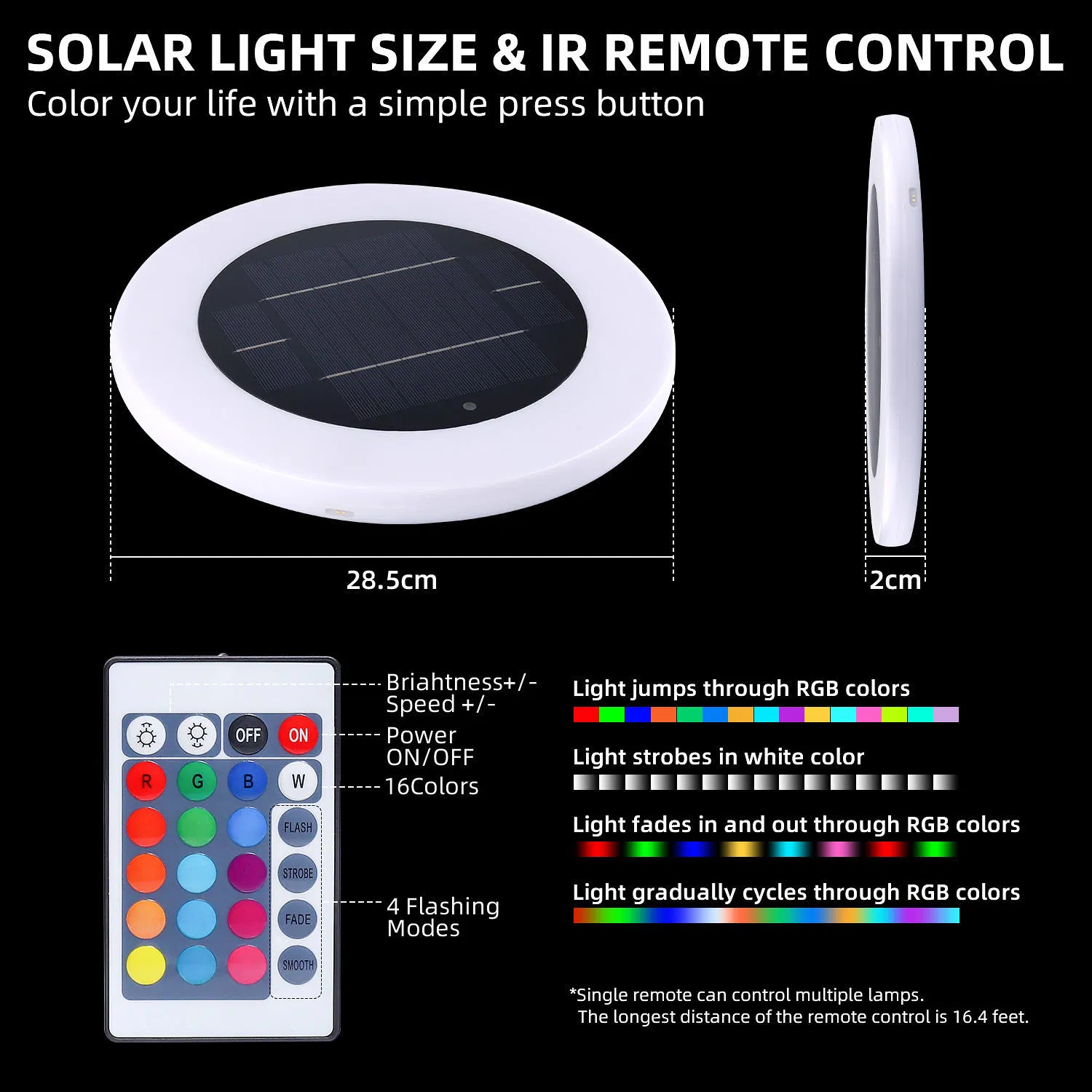 7cm Diameter Waterproof 13 Colors Swimming Pool Liqhts Floating LED Underwater Music Sound Solar Lights