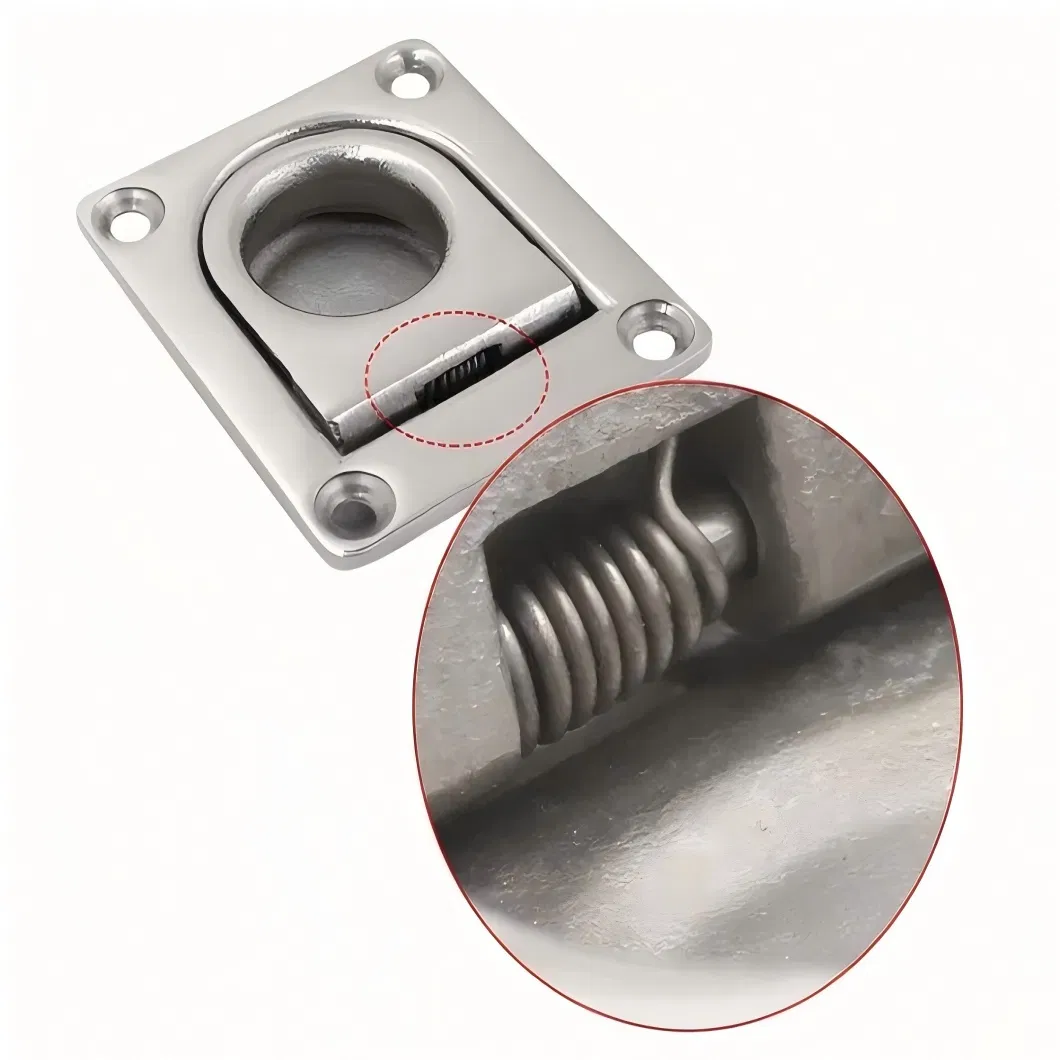 Stainless Steel Trailer Tie Down Recessed Boat Accessories Truck Lashing Ring with ISO 9001 for Sailing Boat SGS Tested