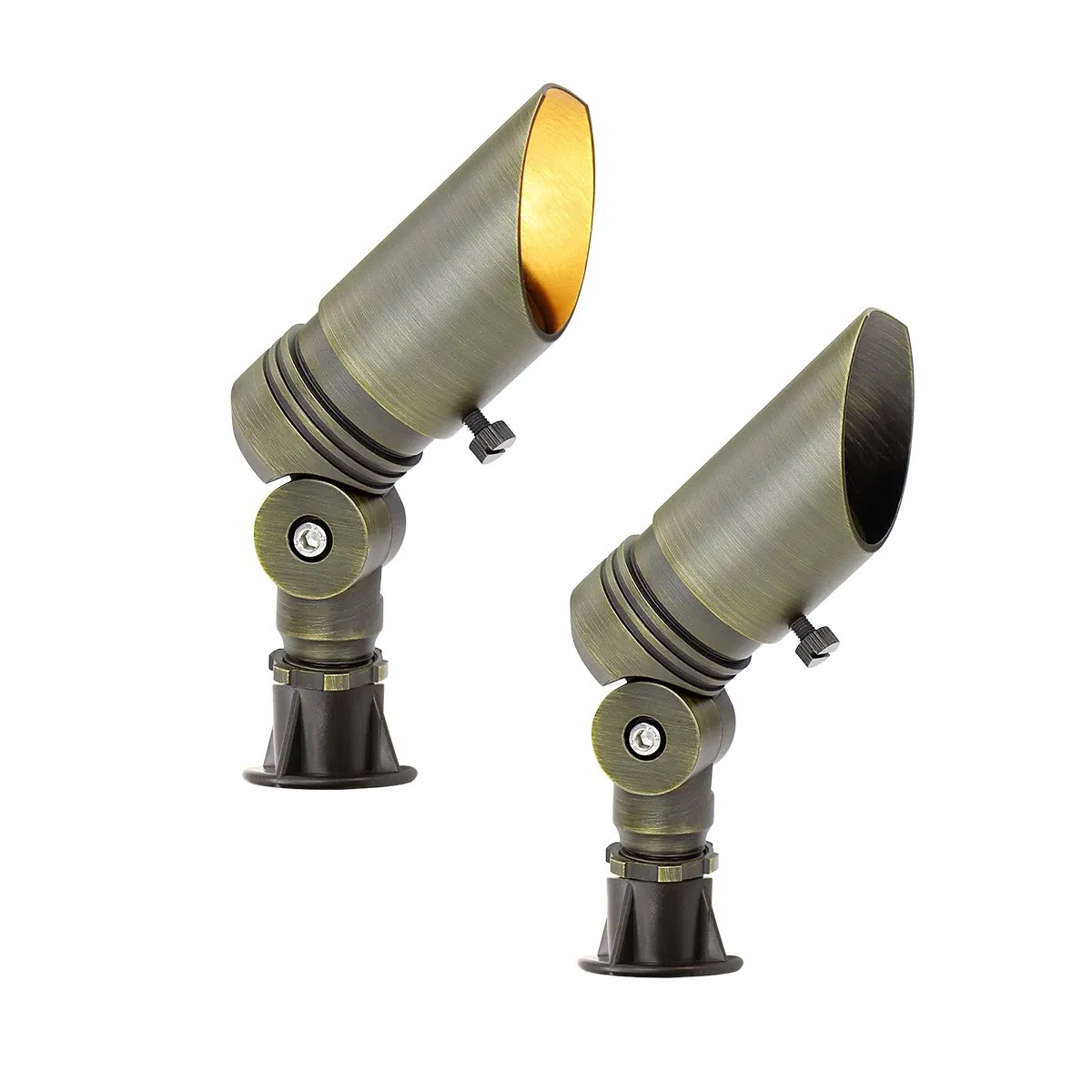 Durable IP65 Waterproof Low-Voltage Landscape Lighting Accent Inground 12V Brass Spotlight