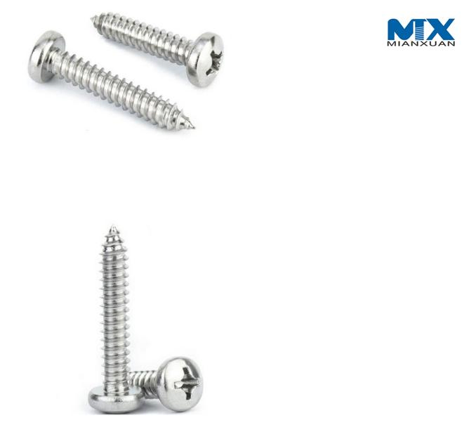 Cross Recessed Round Head Wood Screws Stainless Steel Self Drilling Decking Screws