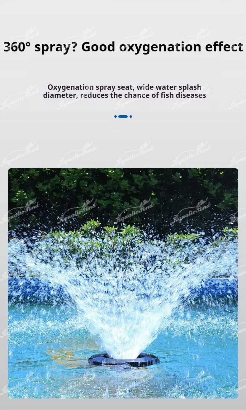 Cop Carp Pond Oxygenation Fountain Pump Pool Floating Circulation Water Pump Explosion Oxygen Pond Landscape