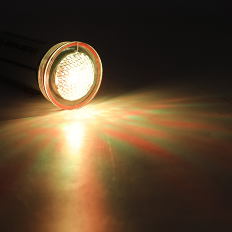 1.5 Inch Mini Pool Light 12V IP68 Underwater Lamp Epoxy Pool Light RGBW Color Changing 50FT 100FT 150FT