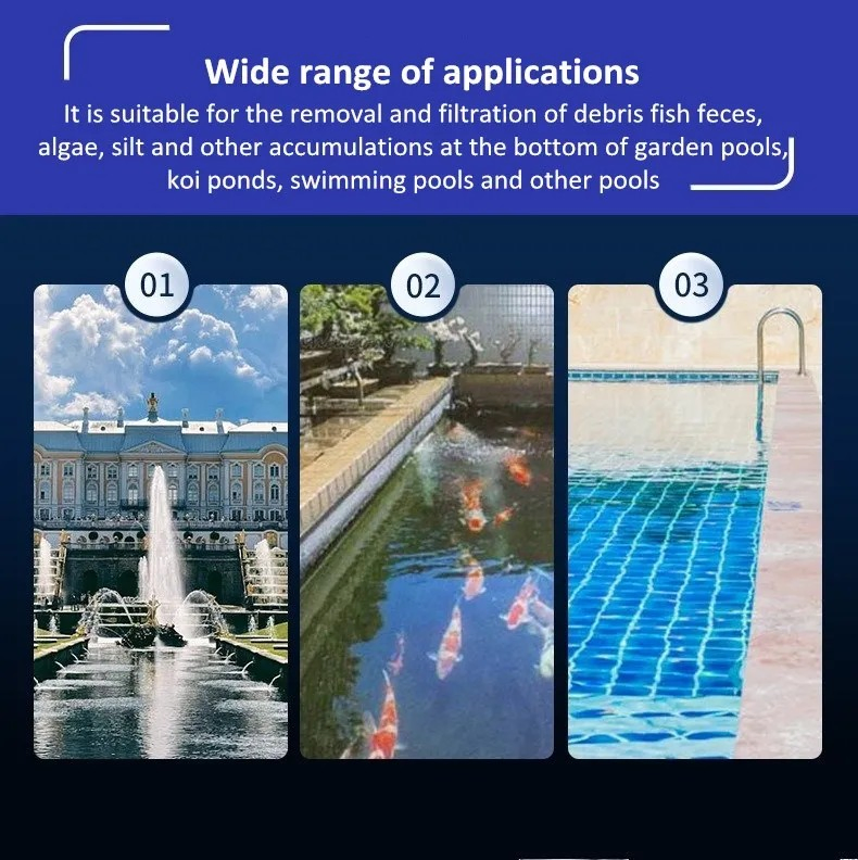 Sunsun 1200W Dirt Suction Motor Pool Sump Pump Pond Vacuum Cleaner