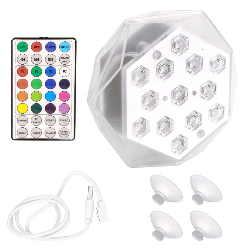 16 Colors IP68 LED Underwater Swimming Pool LED Light Waterproof Above Ground Swimmingpoolfloating LED Liqht
