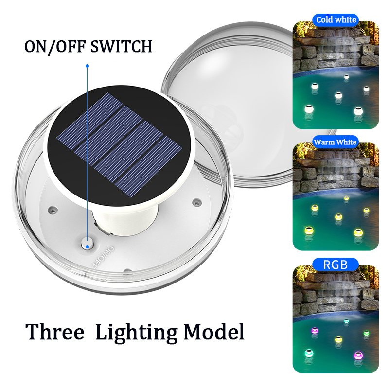 RGB Solar Floating Light Waterproof Outdoor Pond Night Light Layout Courtyard Pool Swimming Pool Beach Landscape Ball Lamp