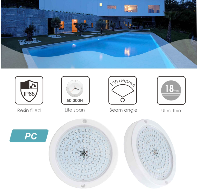 High Quality 120mm Diameter LED Pool Light LED Swimming Pool Lights Inground Waterproof LED Lights for Pool