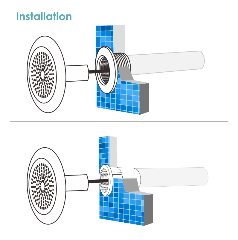 Hotook Design Ultra Thin Plat Diving Light 12V 24V RGB Color Changing Underwater Pool Light