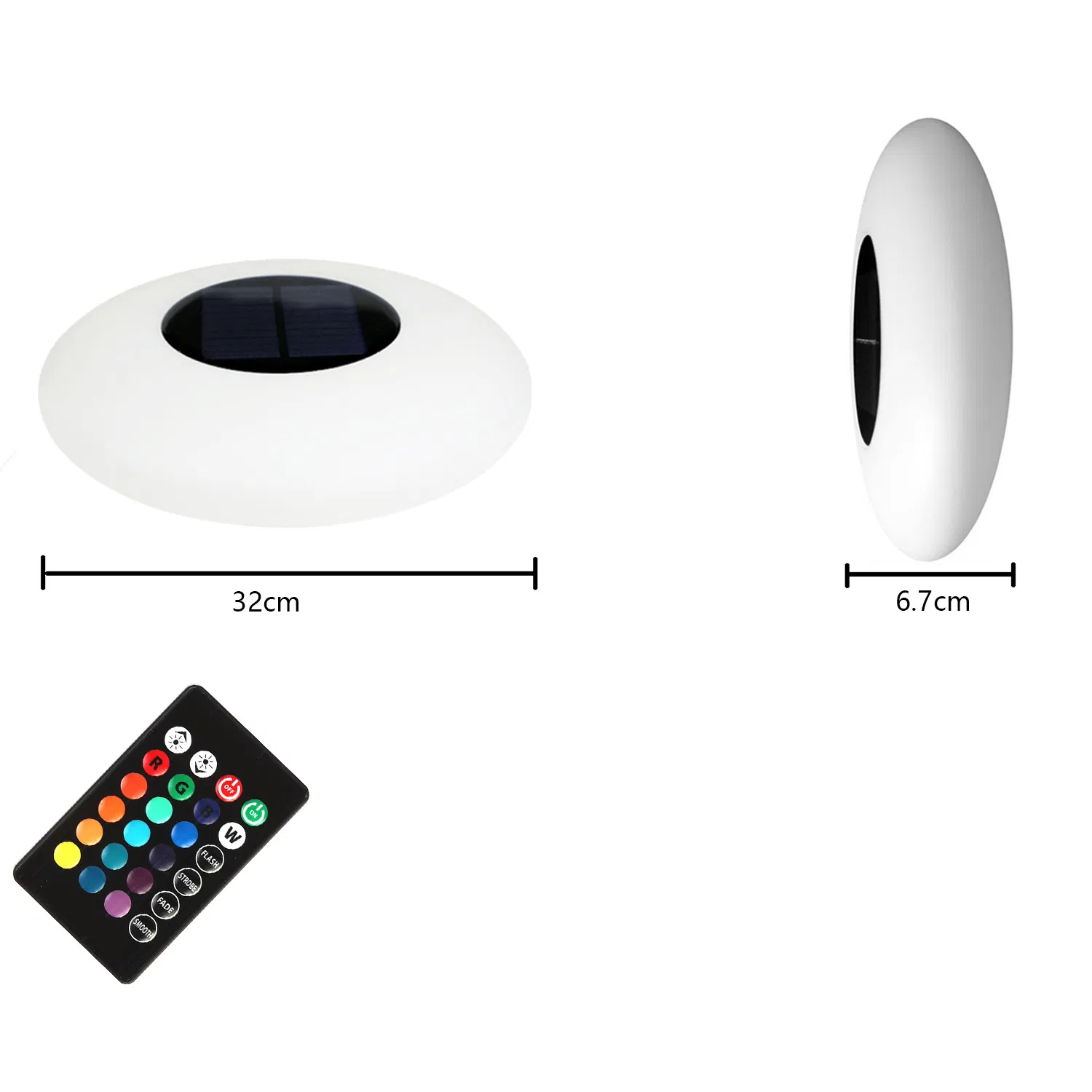 Multi-Color LED Waterproof Pool Lights Solar Floating Light Ci27978