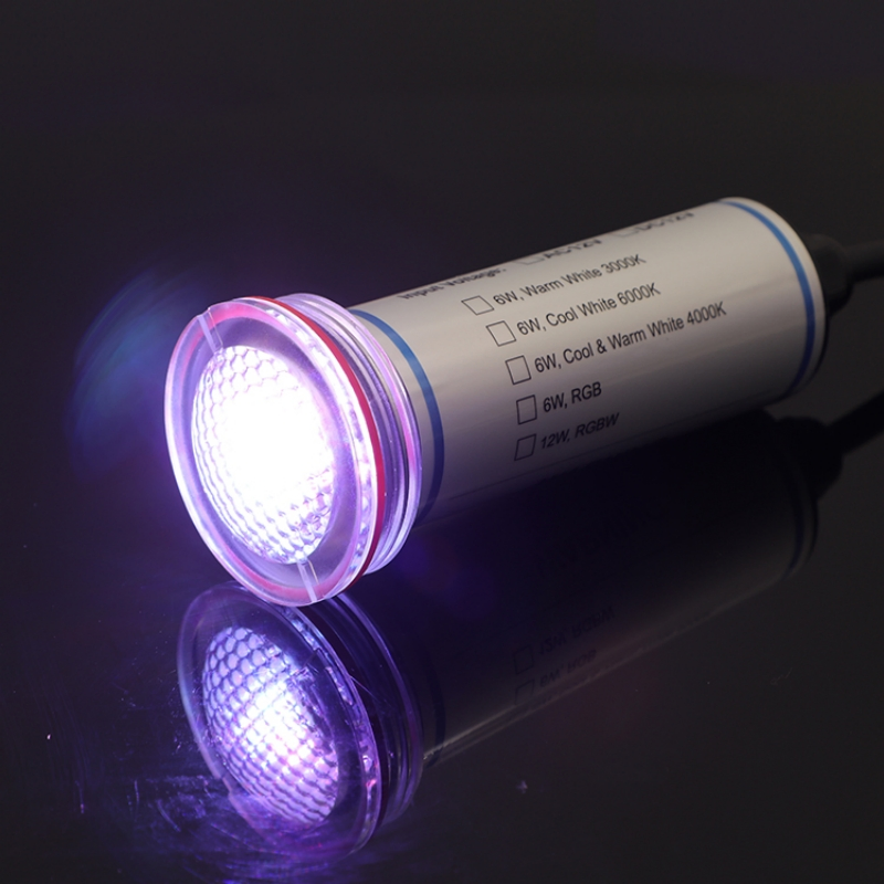 Nicheless Mini Pool Light 1.5 Inch Pool Lamp 12W IP68 Remote Control RGBW Color Changing Underwater Light Alternative to Pentair Globrite