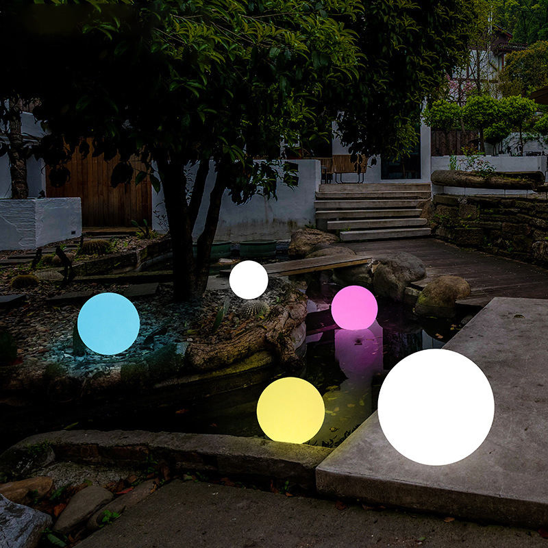 Hot Selling LED Ball Round Big Size Outdoor Garden Plastic Pool Floating Solar Ball Garden Light