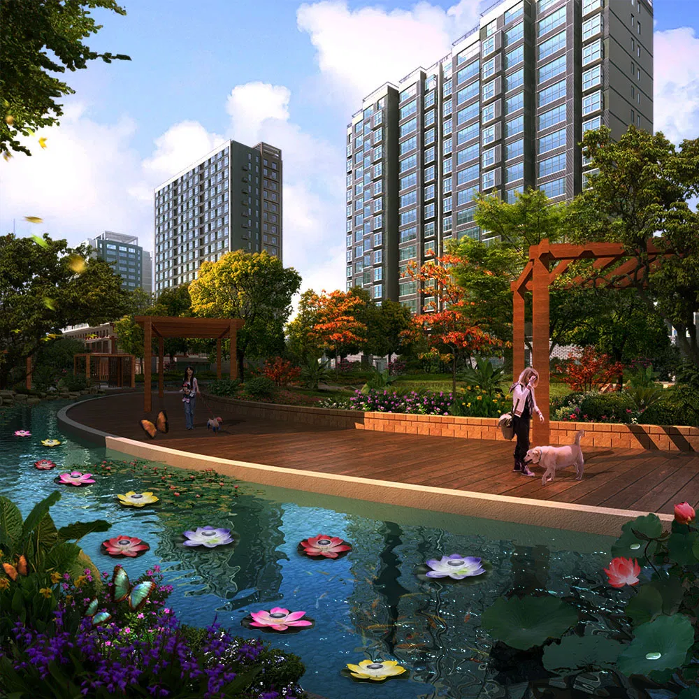 Lotus Flower Solar Powered LED Floating Light for Garden Swimming Pool Decorative Lighting