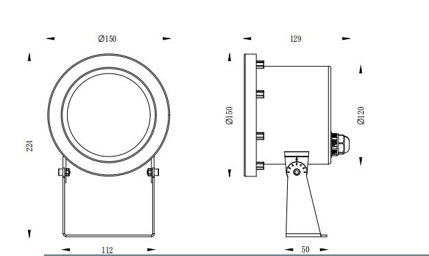 18W Underwater Fixture IP68 Waterproof 316L Stainless Steel LED Pool Light
