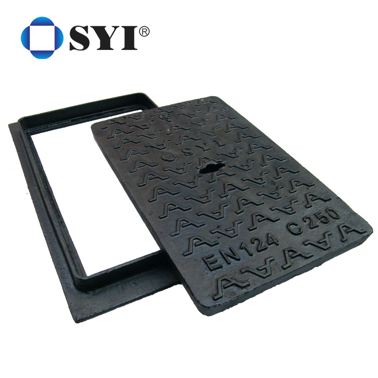 Factory Price Epoxy Coating Round Square Ductile Iron Round Recessed Frame and Manhole Cover