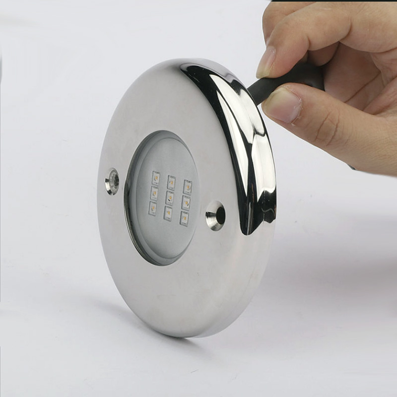 Wall Mounted Super Bright Recessed IP68 12V 24V RGB 316L Stainless Steel Inground Deck Floor Swimming Pool LED Light