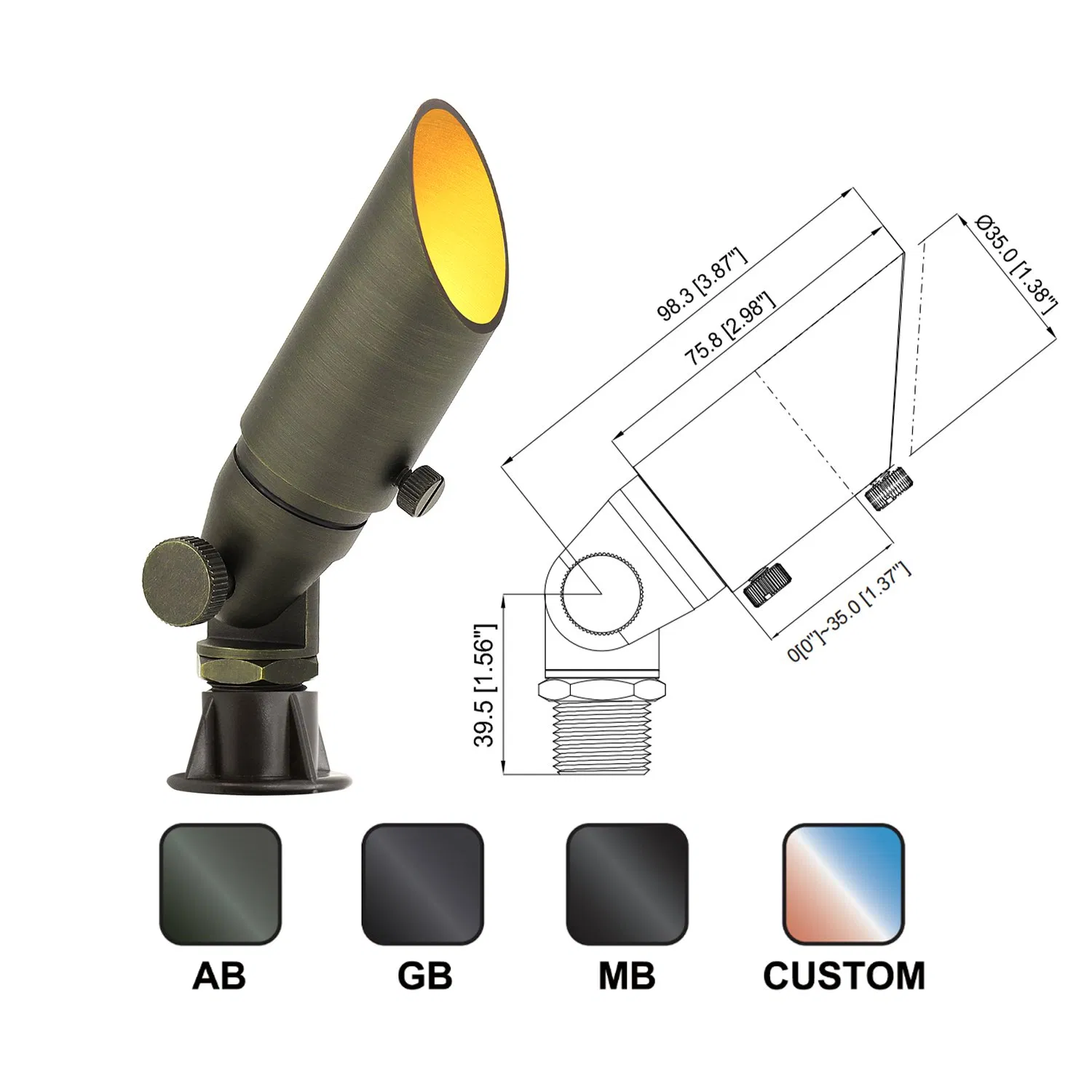 Wholesale IP65 Waterproof Directional 12V Low Voltage Landscape Lighting LED Outdoor Spot Light