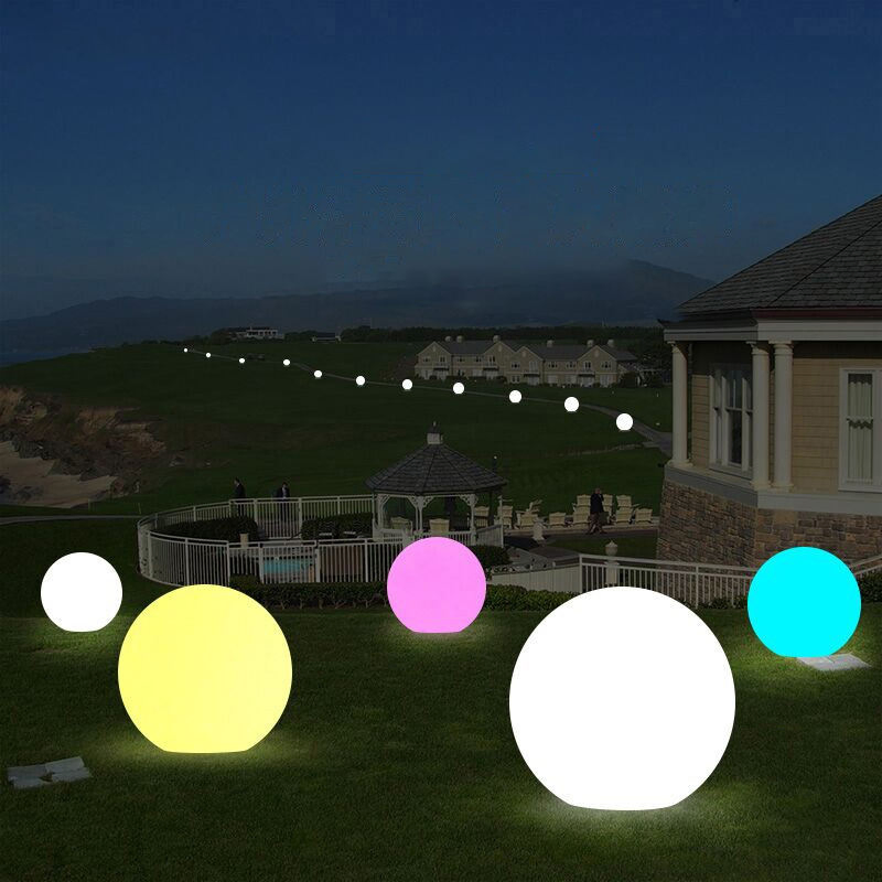 Hot Selling LED Ball Round Big Size Outdoor Garden Plastic Pool Floating Solar Ball Garden Light