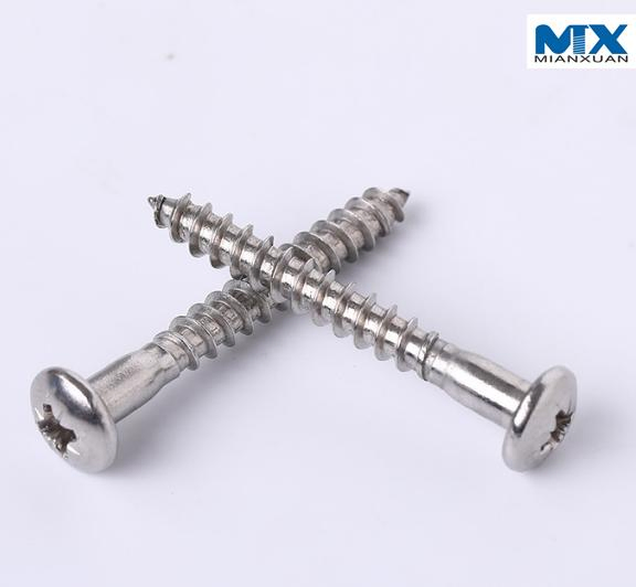 Cross Recessed Round Head Wood Screws Stainless Steel Self Drilling Decking Screws