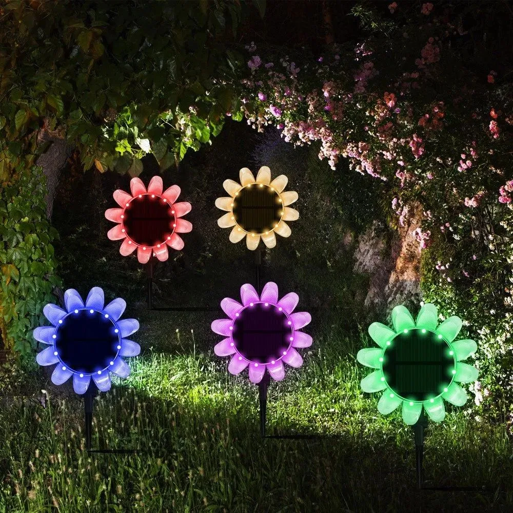 Waterproof Solar Powered Floating Swimming Pool Lights Sunflower Shape Ci24787