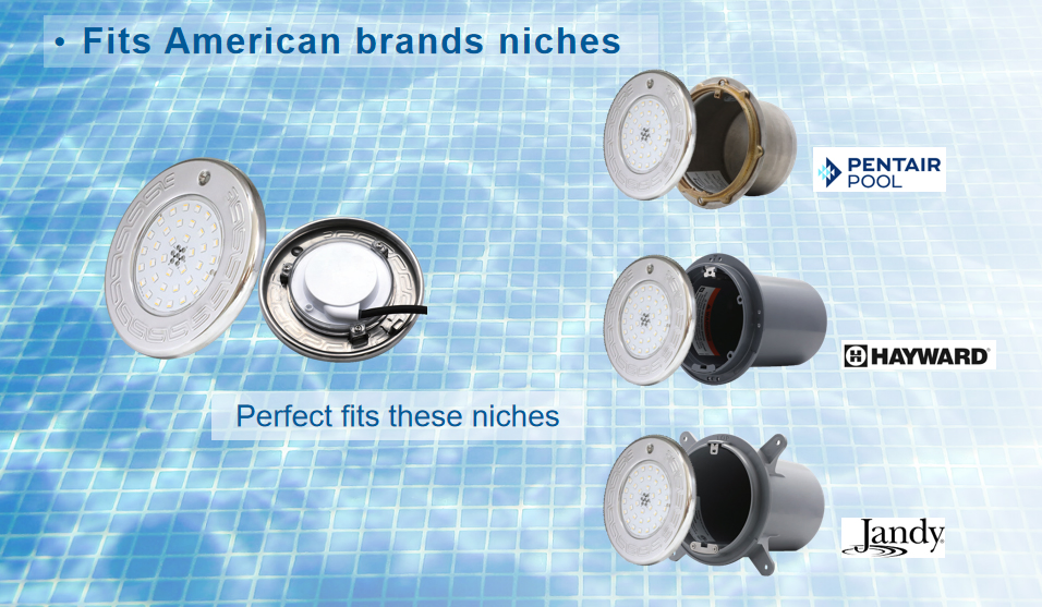 ETL Most Updated Model 6 Inch Reccesed LED Pool Lighting IP68 Epoxy Resin LED Panel Pool Light