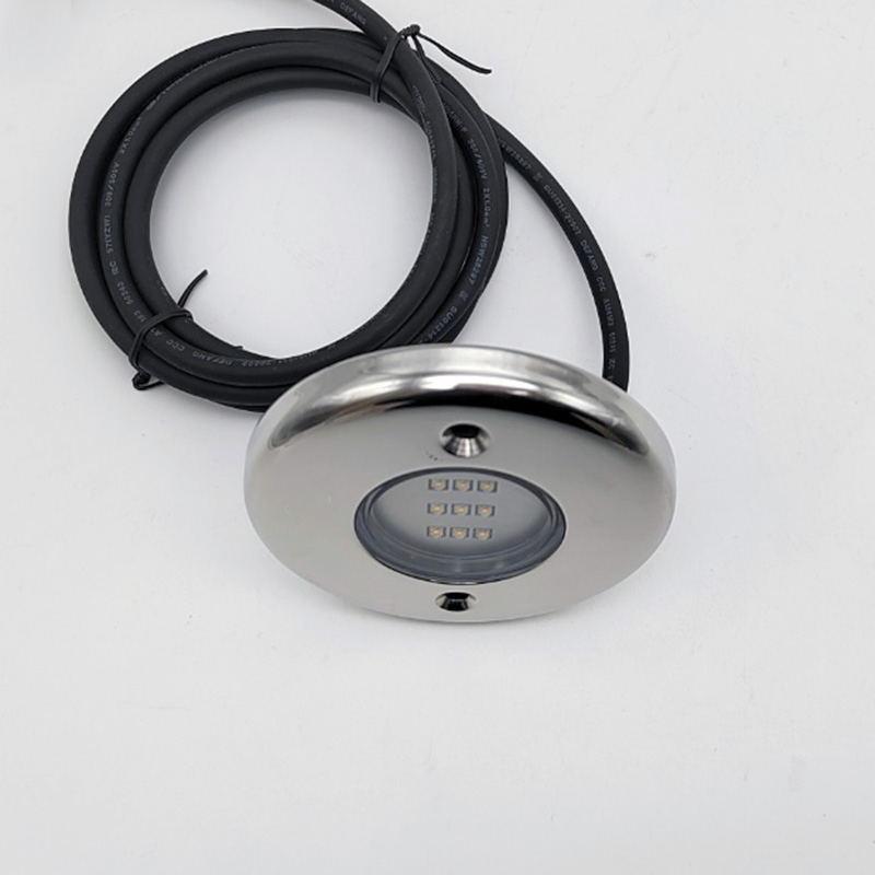 Wall Mounted Super Bright Recessed IP68 12V 24V RGB 316L Stainless Steel Inground Deck Floor Swimming Pool LED Light