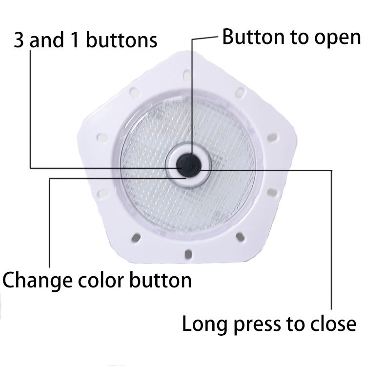 High Quality Waterproof Underwater Magnetic Base Swimming Pool Light RGB Swimming Poolled Light Underwater for Swimming Pool