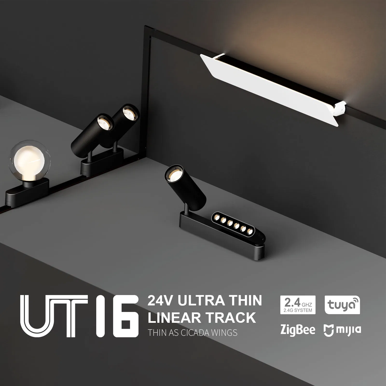 Smart Remote-Controlled 24V LED Track Lighting for Modern Interiors