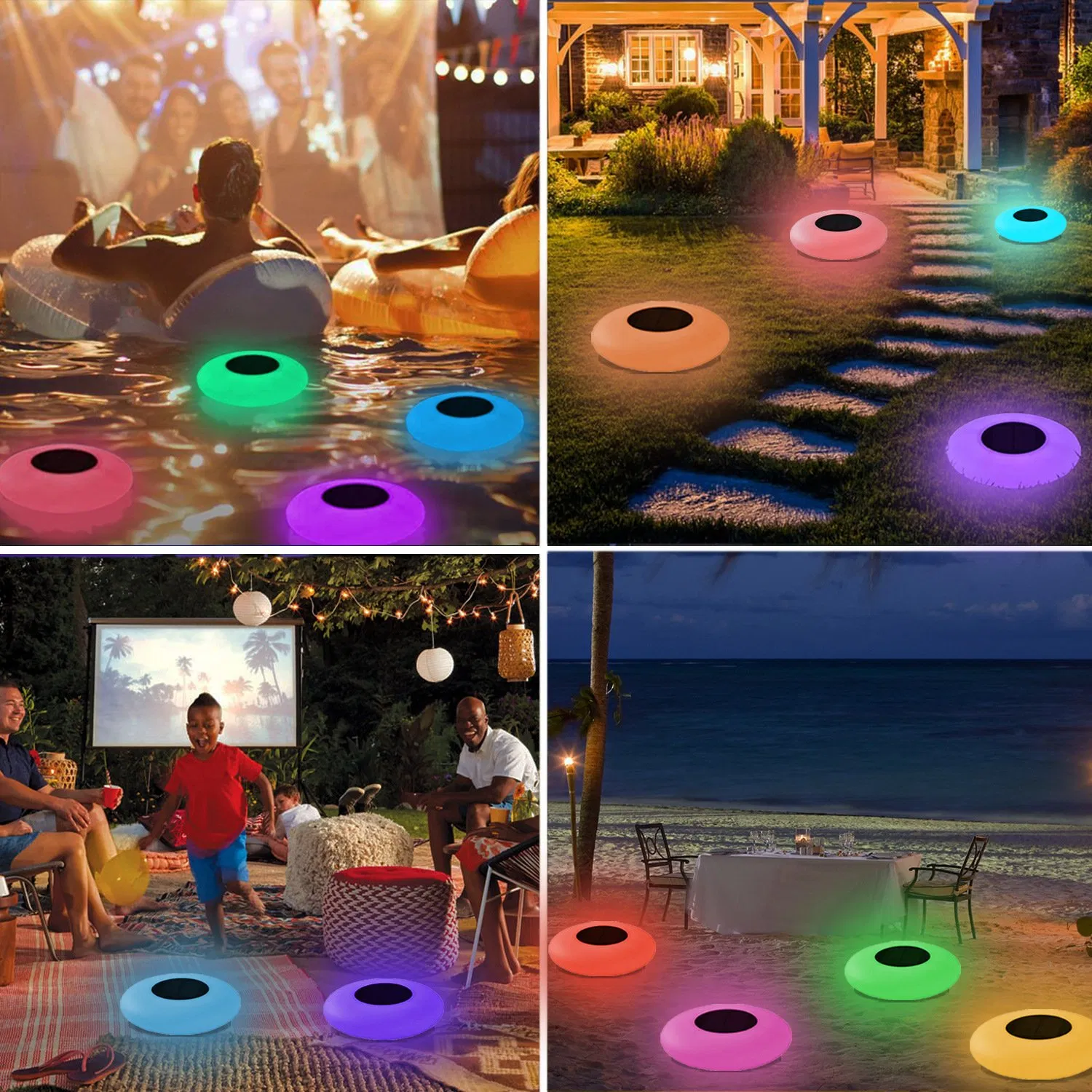 Multi-Color LED Waterproof Pool Lights Solar Floating Light Ci27978