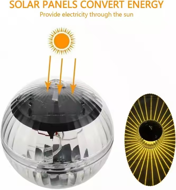 Solar Pool Floating Magic Ball Color Lamp Bathtub Pool Projection Light (CFLT24058)