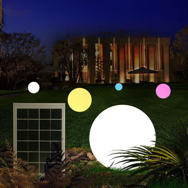 Hot Selling LED Ball Round Big Size Outdoor Garden Plastic Pool Floating Solar Ball Garden Light