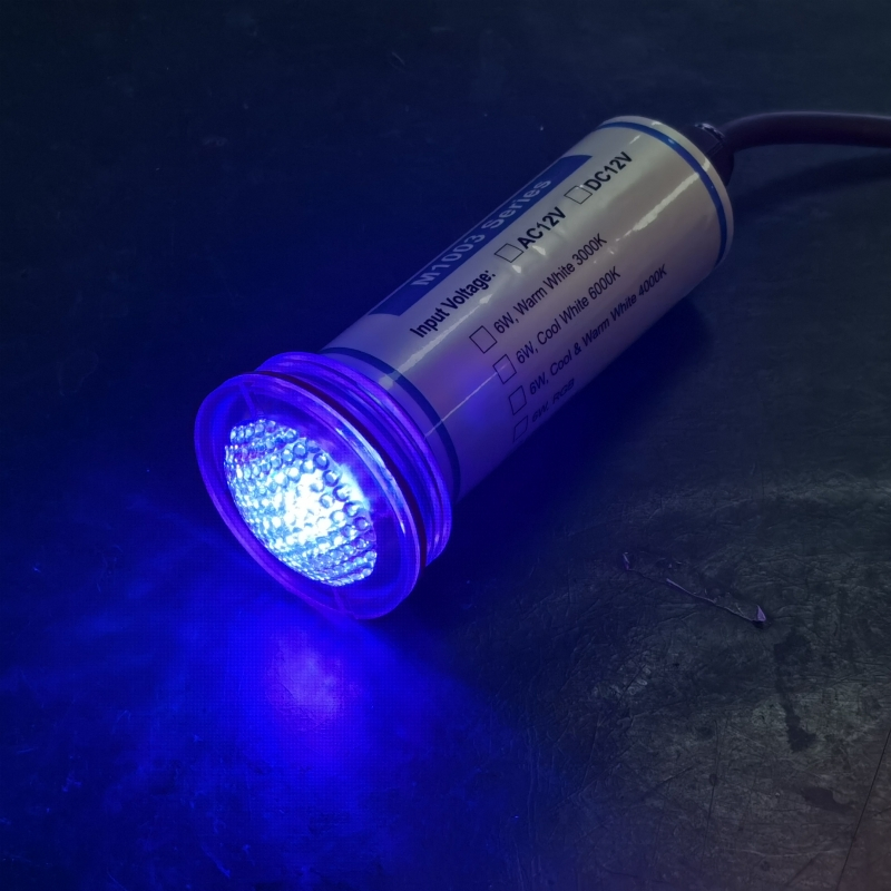 Nicheless Mini Pool Light 1.5 Inch Pool Lamp 12W IP68 Remote Control RGBW Color Changing Underwater Light Alternative to Pentair Globrite