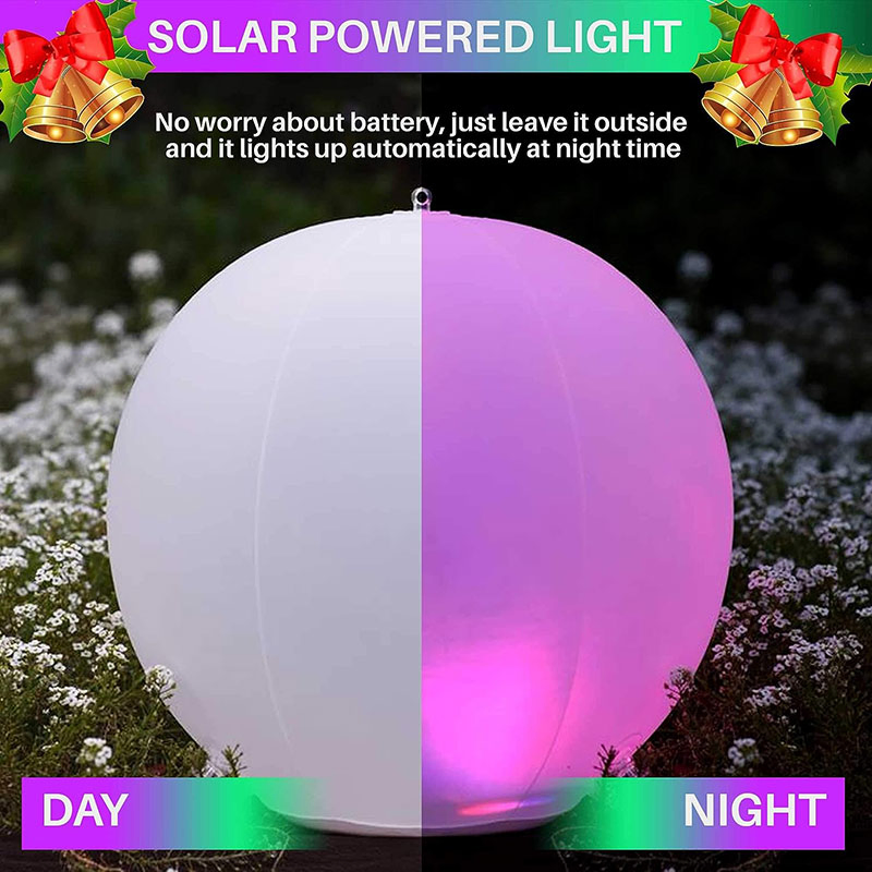 Solar Floating Pool Lights Solar Powered Color Changing Balls Float or Hang in Pool Garden Decorations Inflatable Waterproof