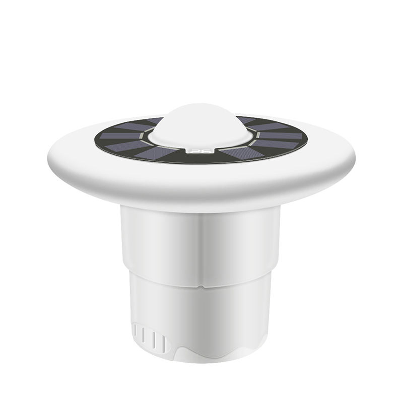 Customized Floating Pool Chlorine Dispenser LED Solar Light Multicolor RGB Lamp with Digital Display Thermometer for Pool