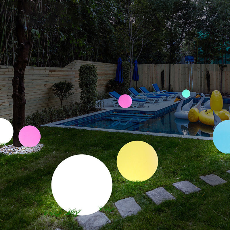 Hot Selling LED Ball Round Big Size Outdoor Garden Plastic Pool Floating Solar Ball Garden Light
