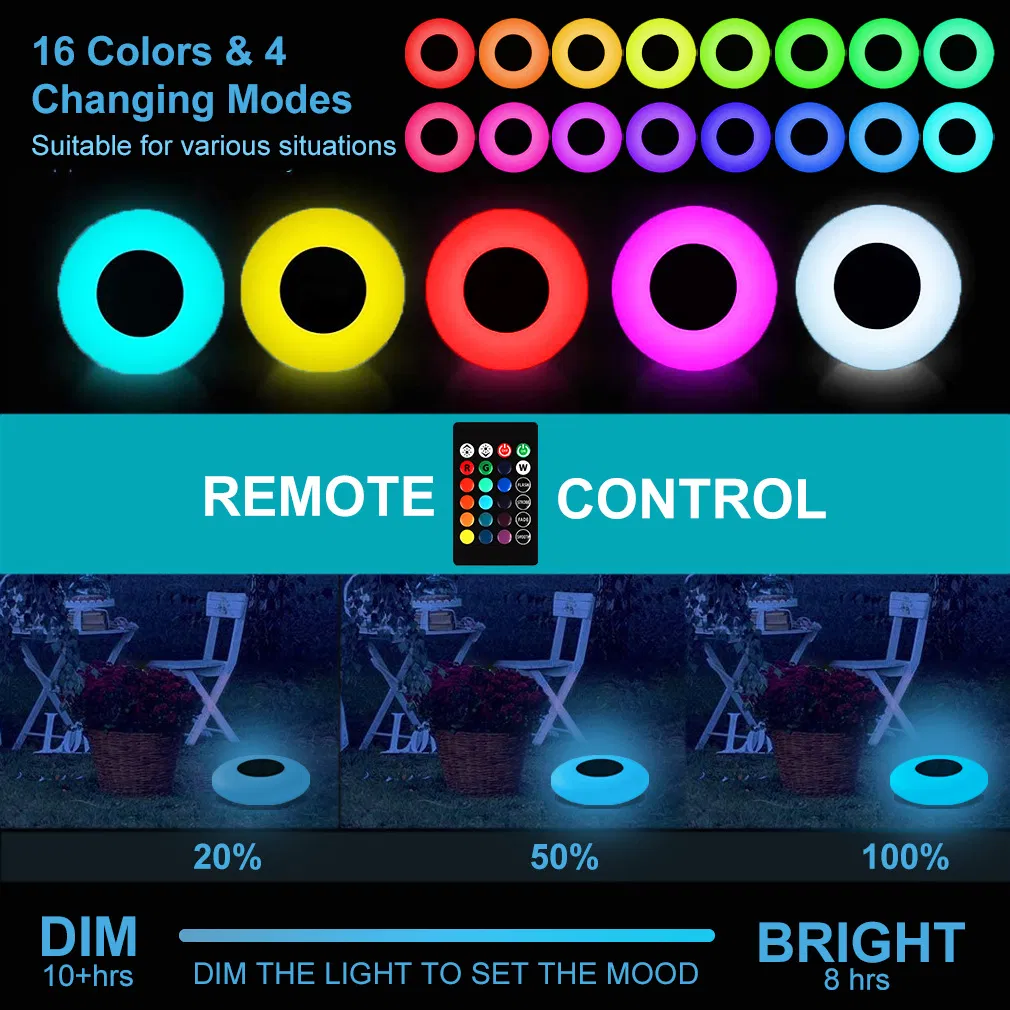 Multi-Color LED Waterproof Pool Lights Solar Floating Light Ci27978