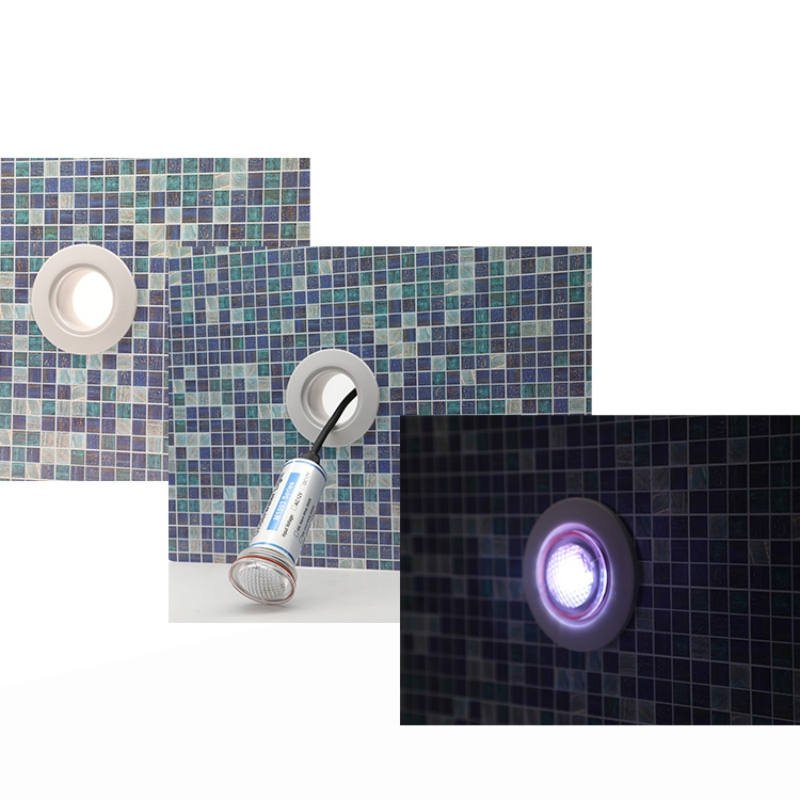 1.5 Inch Mini Pool Light 12V IP68 Underwater Lamp Epoxy Pool Light RGBW Color Changing 50FT 100FT 150FT