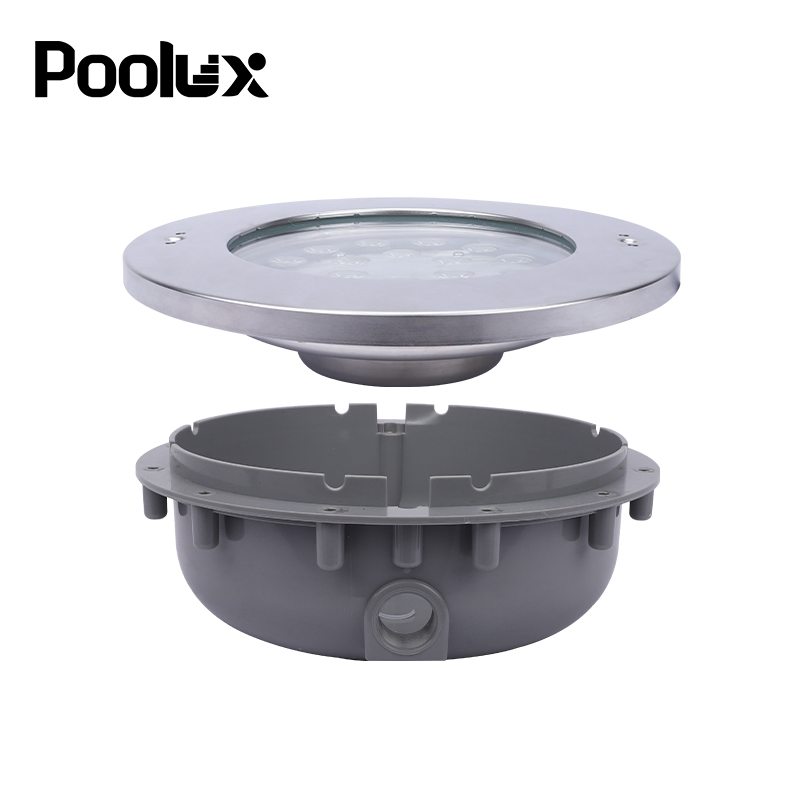 18W IP68 Waterproof RGB Outdoor Waterproof Recessed Floor Round LED Deck Garden Inground Buried LED Underwater Swimming Poollight