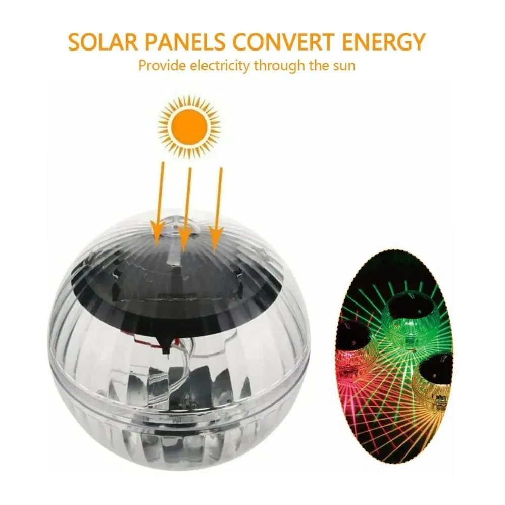 Solar Floating Pool Light Waterproof Glow Globe LED Ball Lamp Ci24780