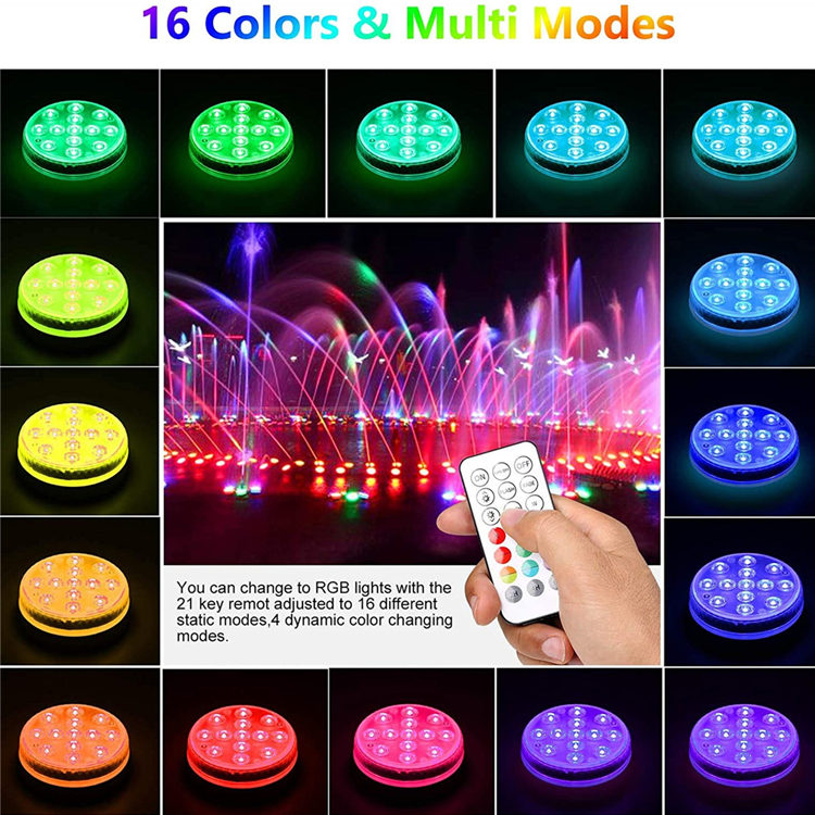 Remote Controlled LED Swimming Pool Underwater Light LED Diving Light Rechargeable Magnetic Submersible LED Lights