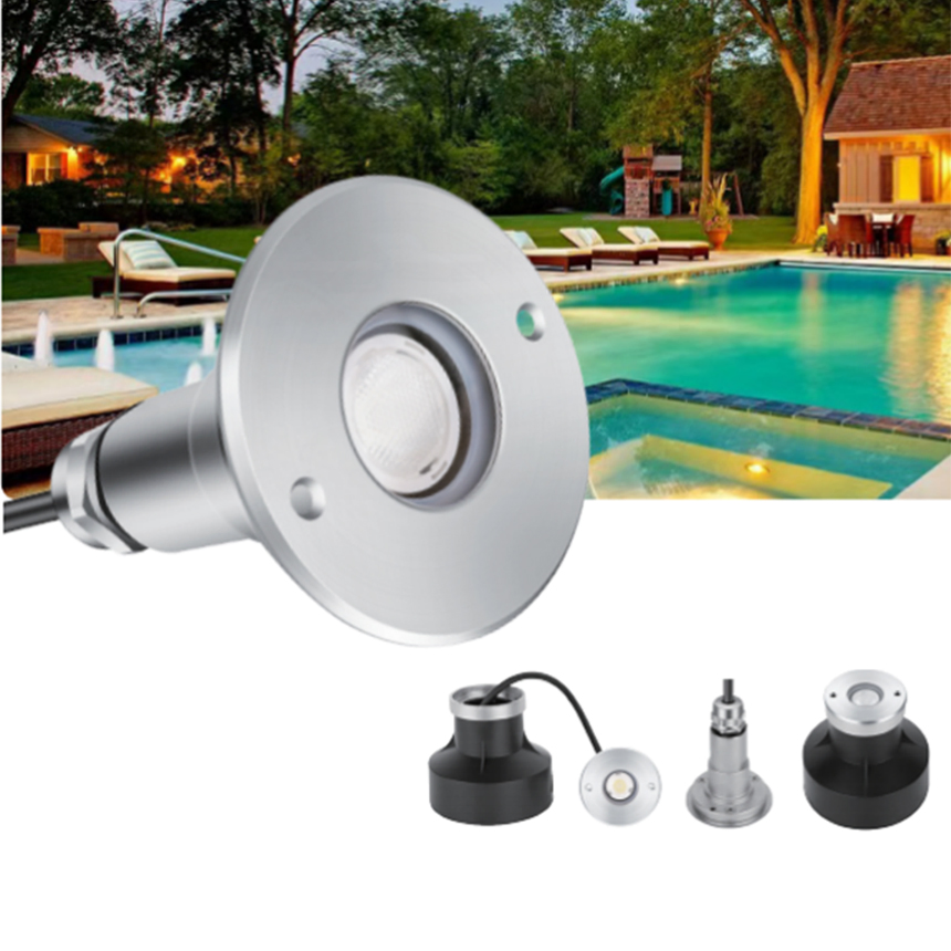 316 Marine Grade Stainless Steel 12V 24V IP68 Waterproof Mini LED Deck Inground Step Underground Light
