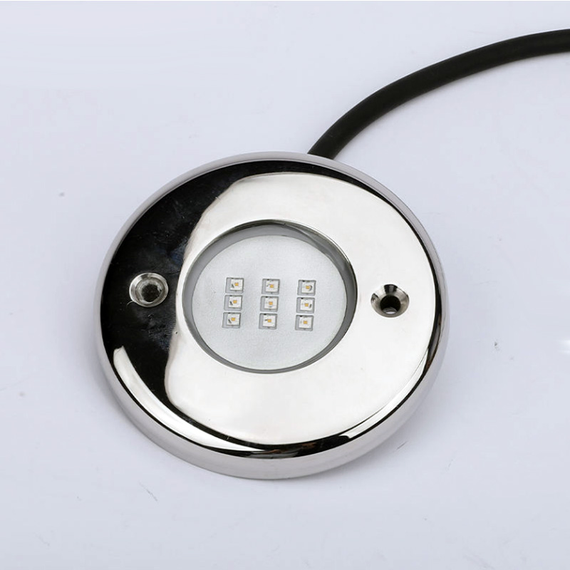 Wall Mounted Super Bright Recessed IP68 12V 24V RGB 316L Stainless Steel Inground Deck Floor Swimming Pool LED Light
