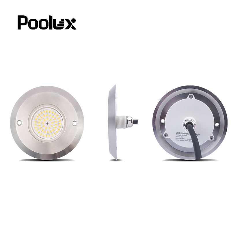 LED Battery Lighting Swimming Pool LED Underwater Light RGB 6 Watt 12/24V Inground Stainless Steel LED Pool Lights