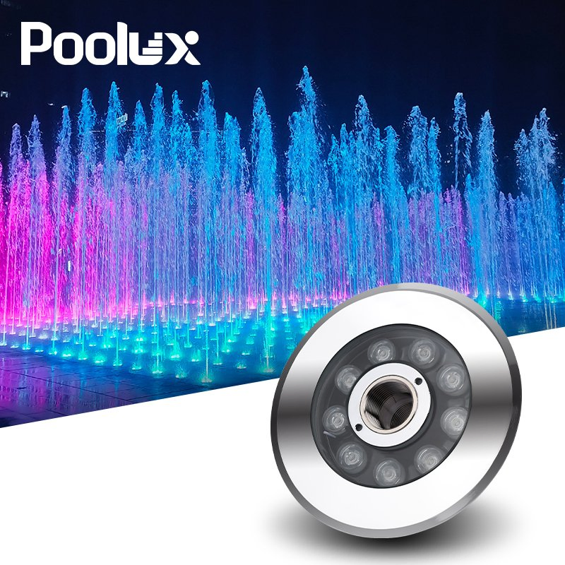 Fountain Light of Mirror Finish Frame LED Underwater Lights for Fountains