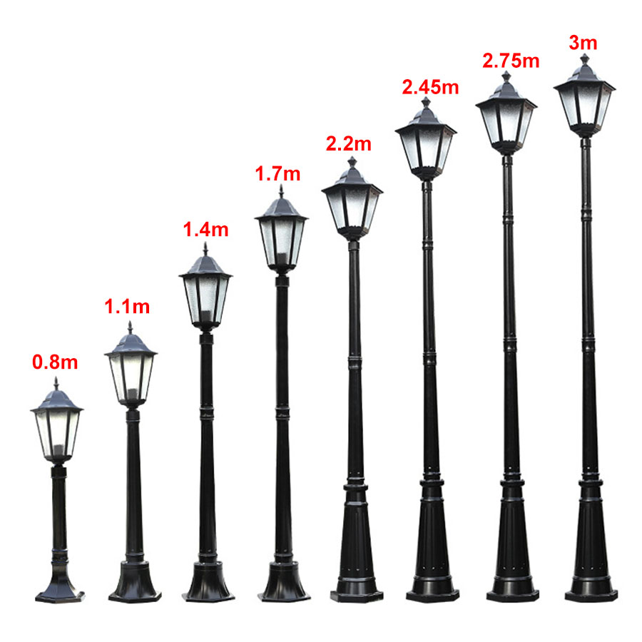 Post Top LED Light Power Outdoor Waterproof Led High Pole Landscape Light Street Post Lamp Park Villa Aluminum Garden Light
