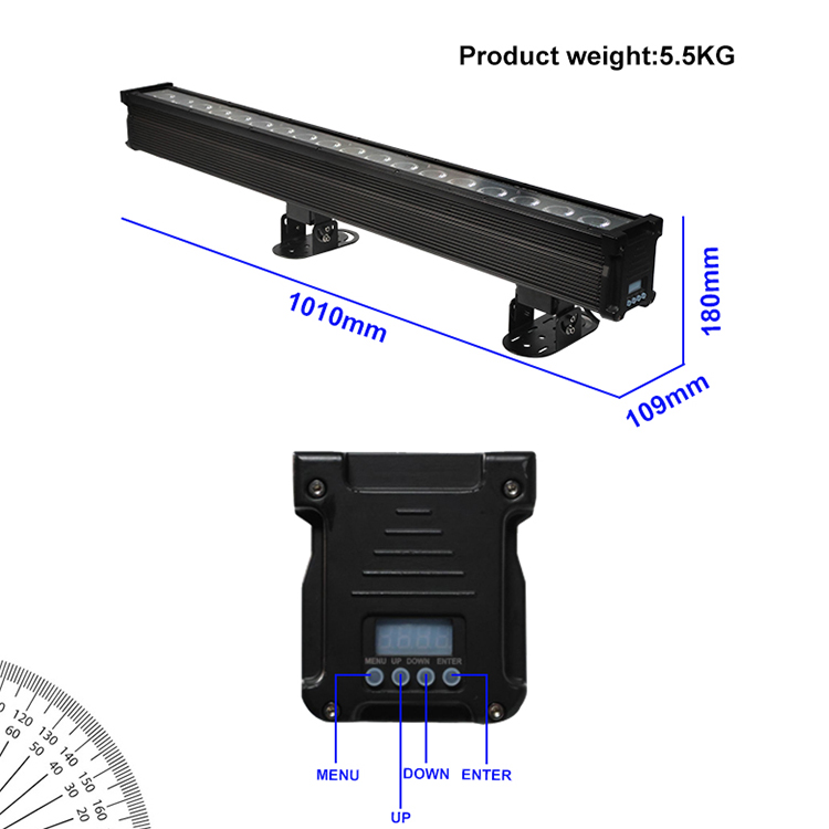 LB1815 IP65 18x10W RGBW LED Wall Washer Light DMX512 Outdoor Stage Lighting